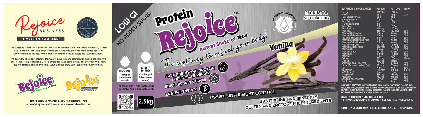 Protein Rejoice 2.5kg Meal Replacement